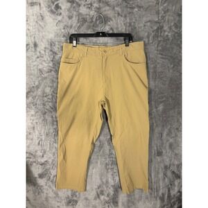AFTCO Mens Khaki Fishing Pants Technical Outdoor Trousers Tan Size 37x27